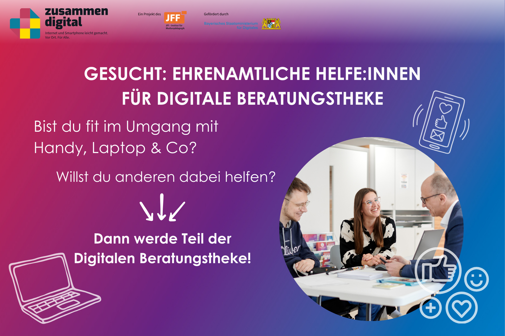 Digitale Beratungstheke am ZOB sucht ehrenamtliche Berater:innen!
